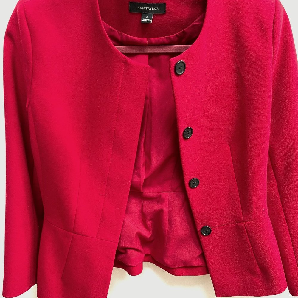Red Peplum Blazer size 0